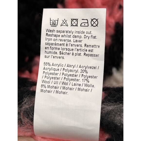 River Island Sweater Womens US 8‎ Loose Knit Off Shoulder Striped Mohair - Picture 5 of 8